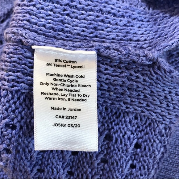 Talbots Periwinkle Blue Sweater Size LP - Picture 5 of 6